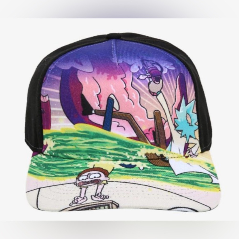 NWT Bloworld Rick & Morty Portal Curved SnapBack Hat OS